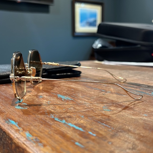 Chrome Hearts Baby B*tch Gold Plate Cross Octagonal Round 55M Sunglasses - Picture 6 of 6